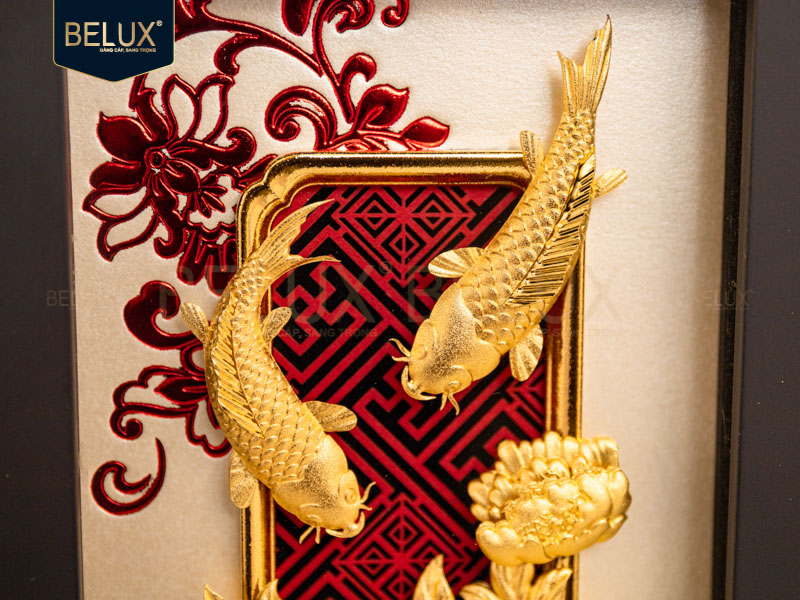 Bộ Tranh Tứ Quý Dát Vàng 24K 26x13cm